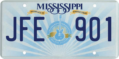 MS license plate JFE901