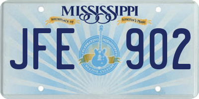 MS license plate JFE902