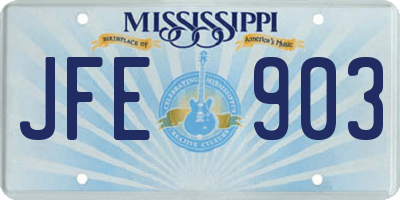 MS license plate JFE903