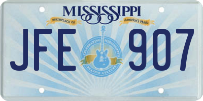 MS license plate JFE907