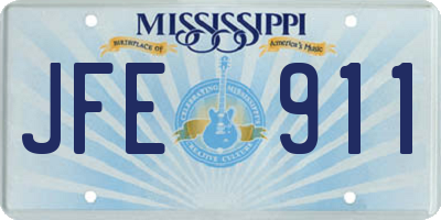 MS license plate JFE911