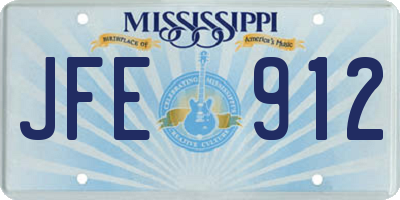 MS license plate JFE912