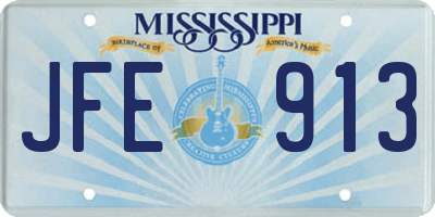 MS license plate JFE913
