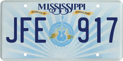MS license plate JFE917