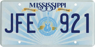 MS license plate JFE921
