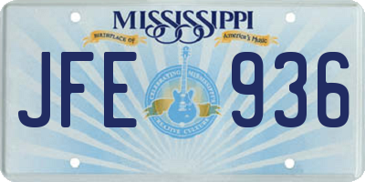 MS license plate JFE936