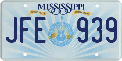 MS license plate JFE939