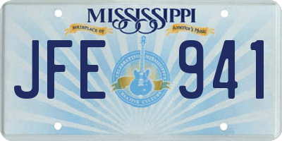MS license plate JFE941