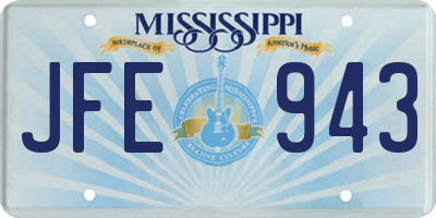 MS license plate JFE943