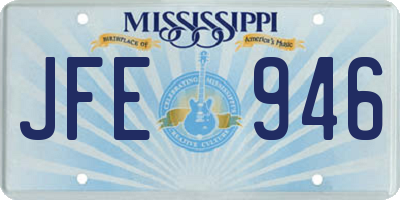 MS license plate JFE946