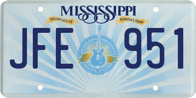 MS license plate JFE951