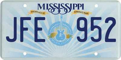 MS license plate JFE952