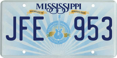 MS license plate JFE953