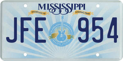 MS license plate JFE954