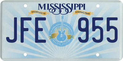 MS license plate JFE955