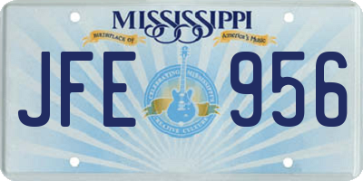 MS license plate JFE956