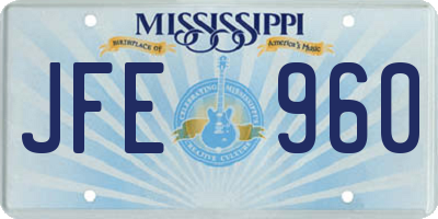 MS license plate JFE960