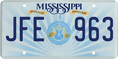MS license plate JFE963