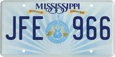 MS license plate JFE966