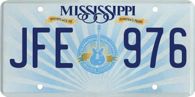 MS license plate JFE976