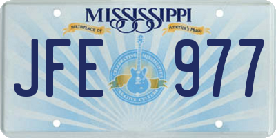 MS license plate JFE977