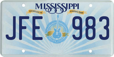 MS license plate JFE983