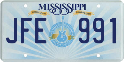 MS license plate JFE991