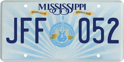 MS license plate JFF052