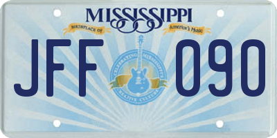 MS license plate JFF090