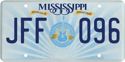 MS license plate JFF096