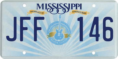 MS license plate JFF146