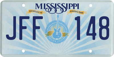 MS license plate JFF148