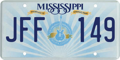 MS license plate JFF149