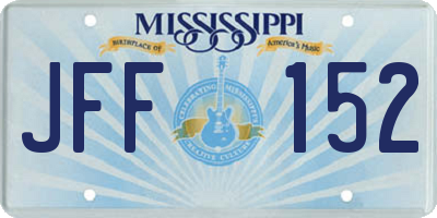 MS license plate JFF152