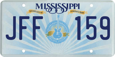 MS license plate JFF159