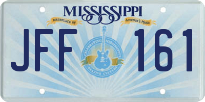 MS license plate JFF161