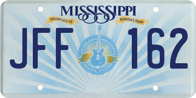 MS license plate JFF162