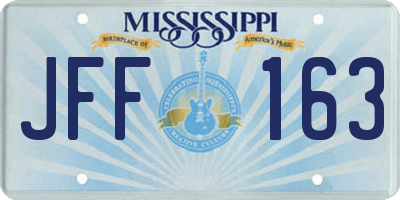 MS license plate JFF163
