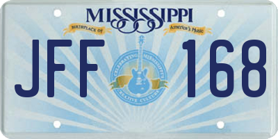MS license plate JFF168