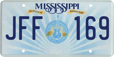 MS license plate JFF169