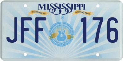 MS license plate JFF176