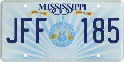 MS license plate JFF185