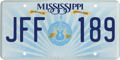 MS license plate JFF189