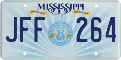 MS license plate JFF264