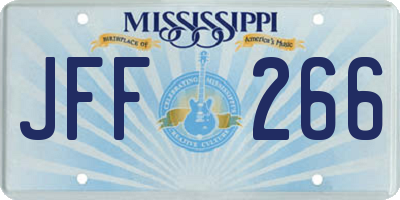 MS license plate JFF266