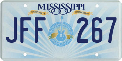 MS license plate JFF267