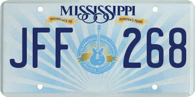 MS license plate JFF268