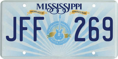 MS license plate JFF269
