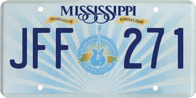 MS license plate JFF271