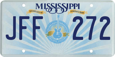 MS license plate JFF272